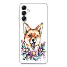 Чехлы с картинкой Лисички для Samsung Galaxy M36 (VPrint) (Веселая лисичка)