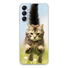 Чехлы с Котиками для Samsung Galaxy M36 (VPrint) (Прыжок кота)