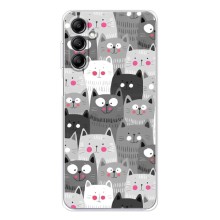 Чехлы с Котиками для Samsung Galaxy M36 (VPrint) (Рисованные котики)