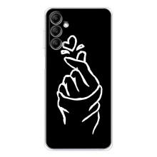Чехлы (Знак сердечка) на Samsung Galaxy M36 – Сердце на черном