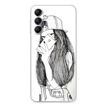 Чехол с печатью для Samsung Galaxy M36 - (Мода) (AlphaPrint) (Фото девочки)