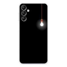 Чохол з картинками на чорному фоні для Samsung Galaxy M36 – Лампочка
