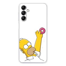 Чехол с Симпсонами для Samsung Galaxy M36 (VPrint) (Гомер с пончиком)