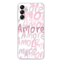 Чехол с розовым рисунком для Samsung Galaxy M36 (Любовь)
