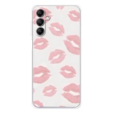Чехол с розовым рисунком для Samsung Galaxy M36 (Розовые губы)