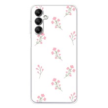 Чехол с розовым рисунком для Samsung Galaxy M36 (Розовые цветы)