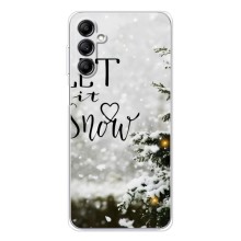 Новогодние, Праздничные Чехлы для Samsung Galaxy M36 - 2024 год (Let it snow)