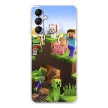 Чехлы для Samsung Galaxy M36 (Персонажи Майн Крафт) (Майн-крафт)