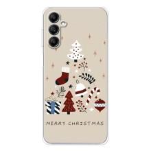 Рождественские Чехлы для Samsung Galaxy M36 (VPrint) (Merry Christmas)