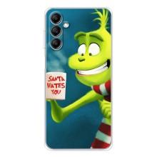 Рождественские Чехлы для Samsung Galaxy M36 (VPrint) (Зеленый Гринч)