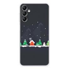 Силіконовий бампер на різдво для Samsung Galaxy M36 (Місто зимове)