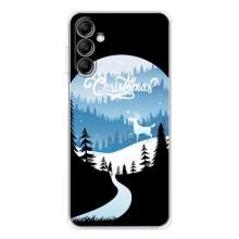 Силіконовий бампер на різдво для Samsung Galaxy M36 (Різдвяний Олень)