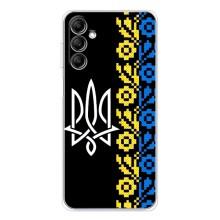 Силиконовый Чехол на Samsung Galaxy M36 – Герб и вышыванка