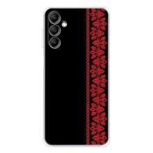Силиконовый Чехол на Samsung Galaxy M36 – Красная Вышиванка