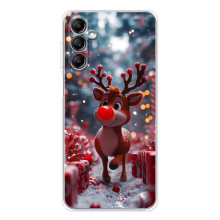 Яркий чехол для Samsung Galaxy M36 с Зимними Оленятами – Олень среди подарков