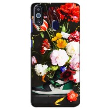 Брендновые Чехлы для Samsung Galaxy M40 - (PREMIUMPrint) (Nike цветы)