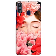 Чехлы (ART) Цветы на Samsung Galaxy M40 (VPrint) (Глаза в цветах)