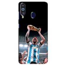 Чехлы Лео Месси Аргентина для Samsung Galaxy M40 (Счастливый Месси)