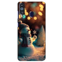 Чехлы на Новый Год Samsung Galaxy M40 – Снеговик праздничный
