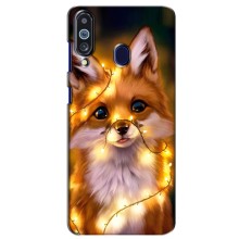 Чехлы с картинкой Лисички для Samsung Galaxy M40 (VPrint) (Лисичка в гирляндах)