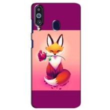 Чехлы с картинкой Лисички для Samsung Galaxy M40 (VPrint) (Лисичка с розочкой)