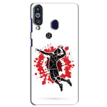Чехлы с принтом Спортивная тематика для Samsung Galaxy M40 – Волейболист