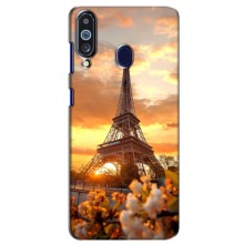 Чехол Эйфелева Башня для Samsung Galaxy M40 - (AlphaPrint) (Солнечная башня)