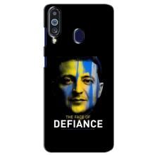 Чехол для Samsung Galaxy M40 (AlphaPrint - с принтом Зеленского) – В. Зеленский