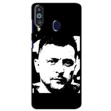 Чехол для Samsung Galaxy M40 (AlphaPrint - с принтом Зеленского) – Зеленский АРТ