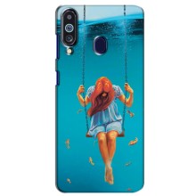 Чехол Стильные девушки на Samsung Galaxy M40 (Девушка на качели)