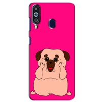 Чехол (ТПУ) Милые собачки для Samsung Galaxy M40 – Веселый Мопсик