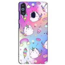 Чохол Unicorn на Samsung Galaxy M40 (Веселка і Єдинорог)