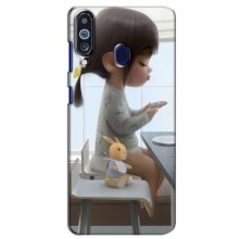 Девчачий Чехол для Samsung Galaxy M40 (Девочка с игрушкой)
