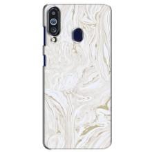 Мраморный чехол на Samsung Galaxy M40 (VPrint) (Белый мрамор)