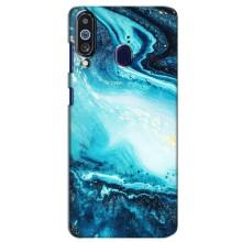 Мраморный чехол на Samsung Galaxy M40 (VPrint) (Голубой мрамор)