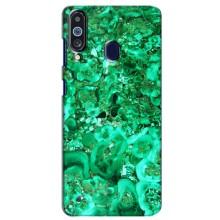 Мраморный чехол на Samsung Galaxy M40 (VPrint) (Салатный Мрамор)