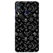 Новогодние, Праздничные Чехлы для Samsung Galaxy M40 - 2024 год (Новогодний фон)