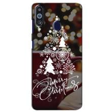 Рождественские Чехлы для Samsung Galaxy M40 (VPrint) (Елочка узорная)