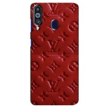 Текстурный Чехол Louis Vuitton для Самсунг М40 – Красный ЛВ