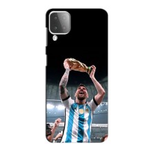 Чехлы Лео Месси Аргентина для Samsung Galaxy M42 (Счастливый Месси)