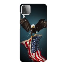 Чехол Флаг USA для Samsung Galaxy M42 (Орел и флаг)
