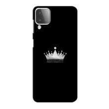 Чехол (Корона на чёрном фоне) для Самсунг М42 – Белая корона