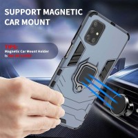 Ударостійкий чохол Transformer Ring for Magnet для Samsung Galaxy M51 – Сірий