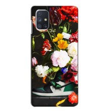 Брендновые Чехлы для Samsung Galaxy M51 - (PREMIUMPrint) – Nike цветы