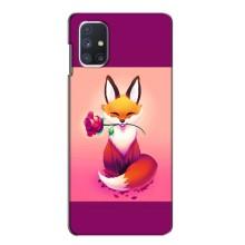 Чохли з картинкою Лисичка для Samsung Galaxy M51 (VPrint) (Лиса з трояндою)