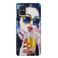Чехол с картинкой Модные Девчонки Samsung Galaxy M51 (Девушка с коктейлем)