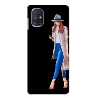 Чехол с картинкой Модные Девчонки Samsung Galaxy M51 – Девушка со смартфоном