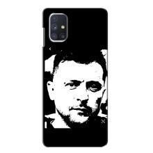 Чехол для Samsung Galaxy M51 (AlphaPrint - с принтом Зеленского) – Зеленский АРТ