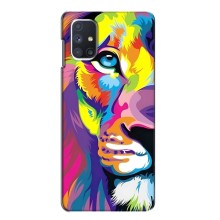 Чехол со Львом для Samsung Galaxy M51 (VPrint) (Яркий Лев)