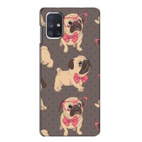 Чехол (ТПУ) Милые собачки для Samsung Galaxy M51 (Собачки Мопсики)